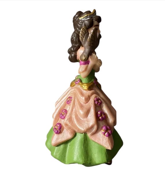 Papo Green Dresse Princess Laetitia With Bird Figure, Enchanted