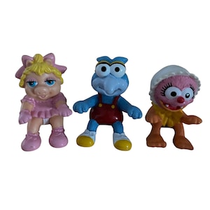 Muppet Babies Gonzo/Baby Animal/ Miss Piggy SesameStreet Lot 3 Vintage Figure McDonald’s Happy Meal Toys