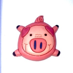 Vintage Pig Rubber 3D Refrigerator Magnet, Piggy Farm Animal Fridge Magnet
