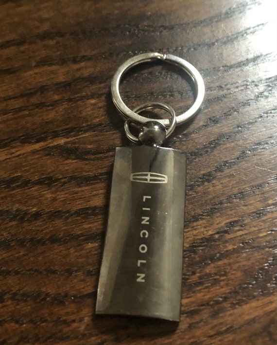 Vintage Lincoln Chrome Keychain Etsy