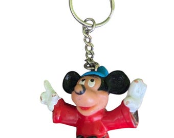 Disney Micky Maus PVC Figur Vintage Schlüsselanhänger