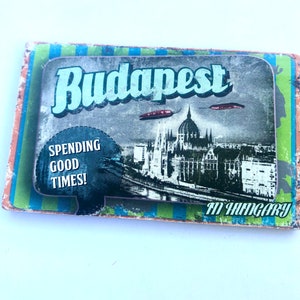 Budapeszt Węgry Magnes na lodówkę Pamiątka podróży Magnes na lodówkę vintage