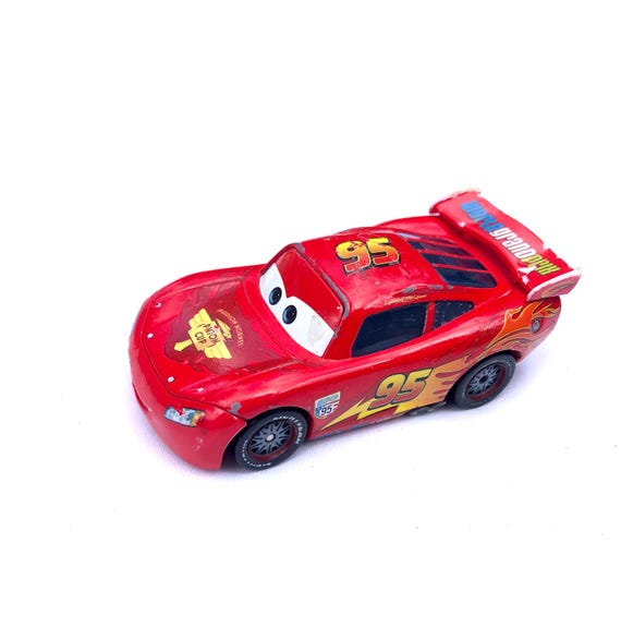 Disney Pixar Cars 2 Lightning Mcqueen Diecast Piston Cup World Grand Prix Vintage Car Toy Etsy