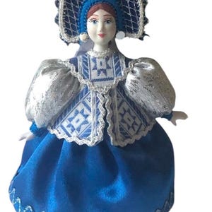 Vintage Doll Russian Folk Costume Porcelain Doll