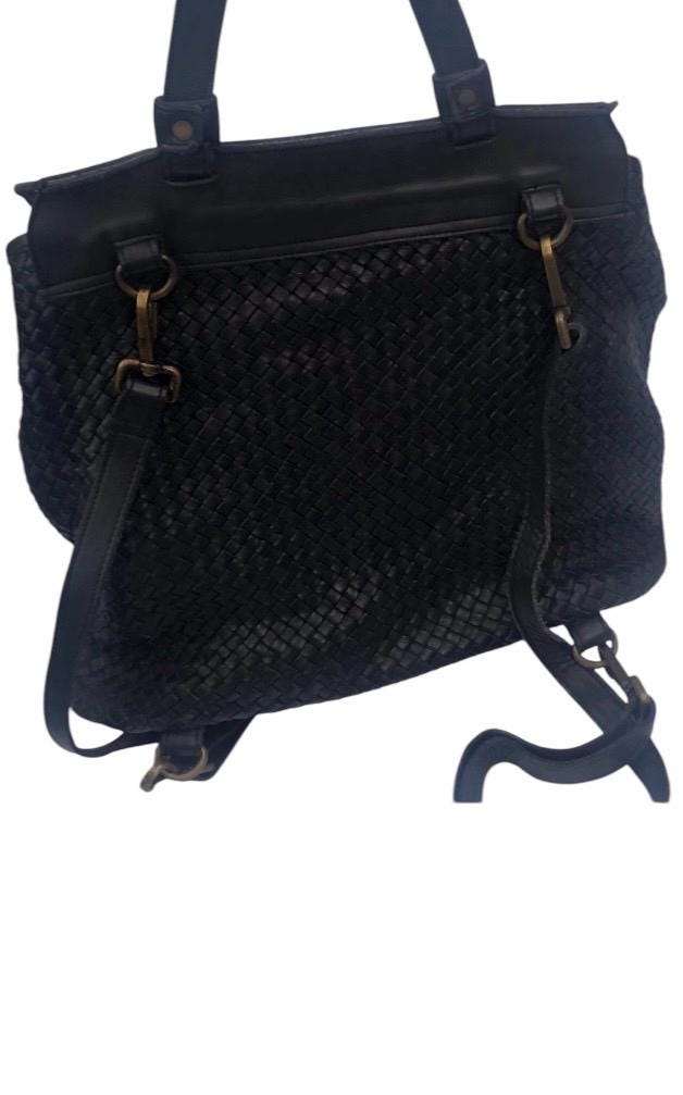 VIOLA CASTELLANI Gorgeous Italian Black Leather Top Handle Backpack Bag Viola Castellani | Bags | Viola Castellani Backpackhandbag  main image 4