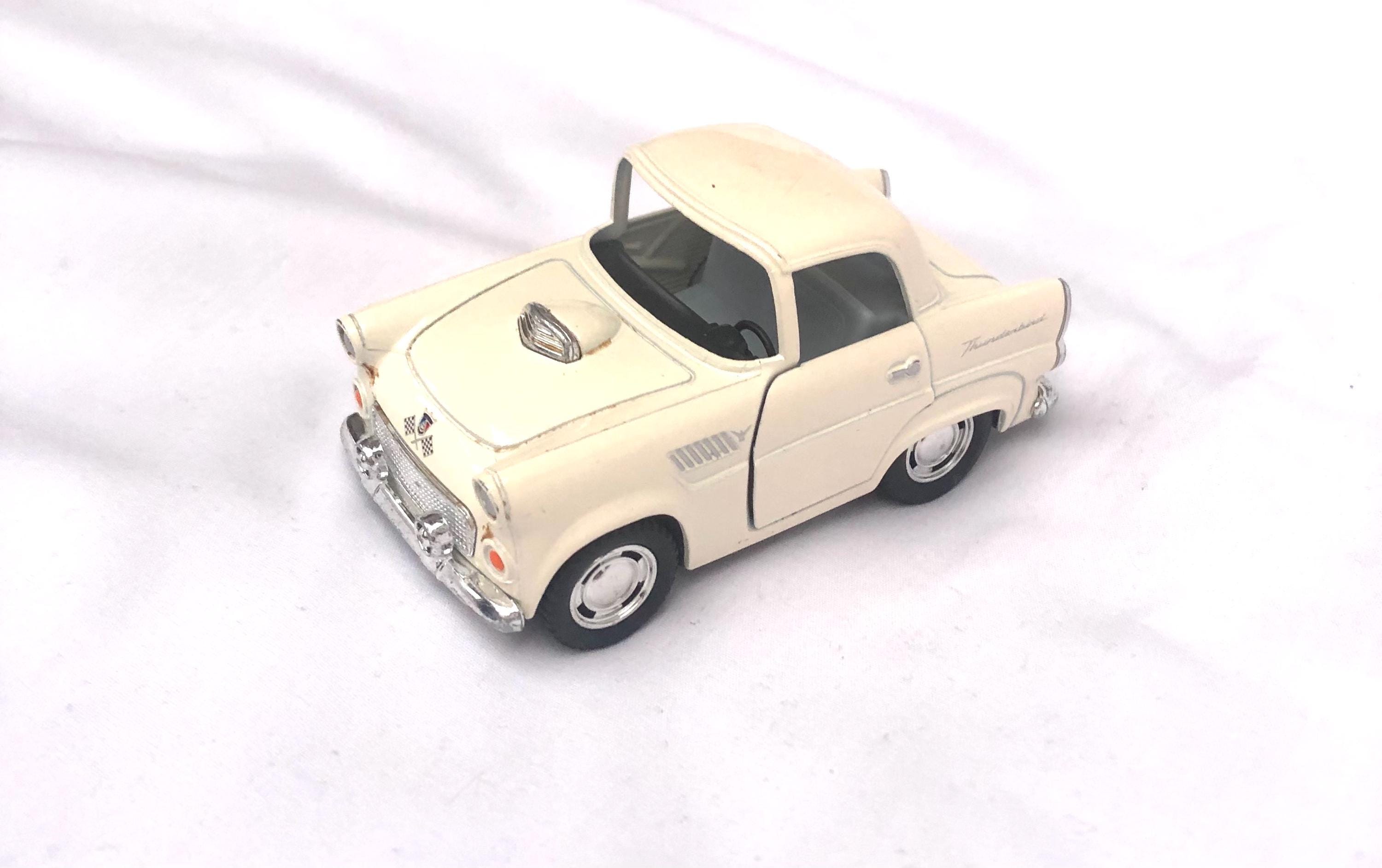 Kinsfun 1955 Ford Thunderbird Car Diecast Toy off White Detailed