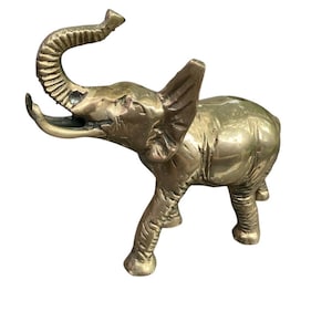 Elephant Truck Up Large Brass Figurine