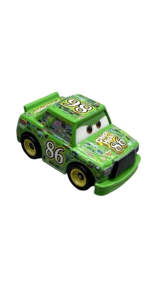Disney Pixar Cars ~ Mini Racers ~ CHICK HICKS #86 ~ Green HTB 1:55