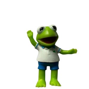 Muppet Babies Kermit the Frog Mini Figure Sesame Street Vintage Toy