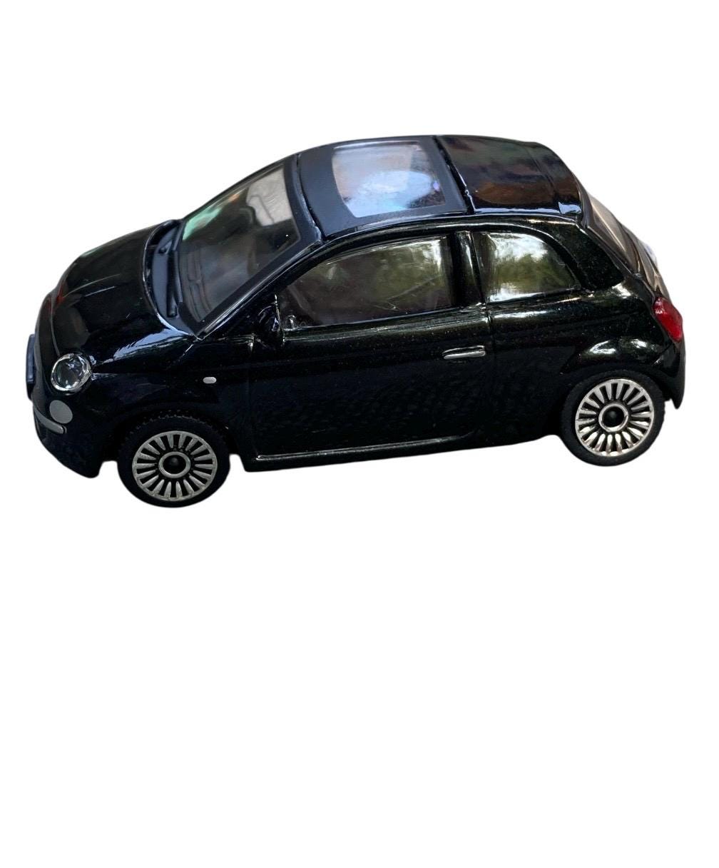 Fiat 500 Burago 1/43 Black Vintage Toy Car - Etsy UK