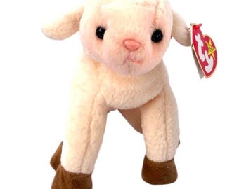 TY Beanie Baby - "EWEY" the Lamb - 1998/1999 Vintage Plush Toy