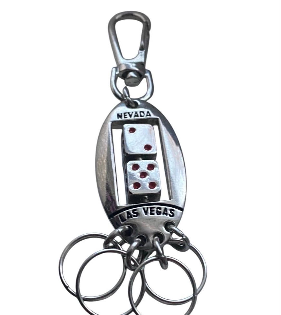 Las Vegas Nevada Keychain , Casino Two Spinning Dice Good Luck