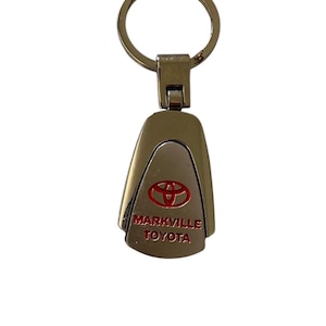 Toyota Metal Chrome Engraved Logo Vintage Keychain