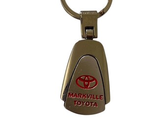Toyota Metal Chrome Engraved Logo Vintage Keychain
