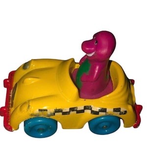 Vintage The Lyons Group Die Cast Barney Car Taxi 1993