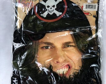 Pirate Set  Costume Party Accessories Eye Patch Beard Headband