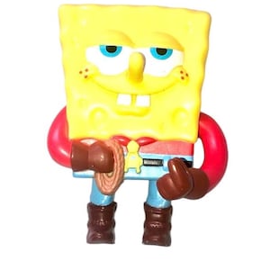 Spongebob Cowboy Figure- Burger King Kids Meal Toy 2008