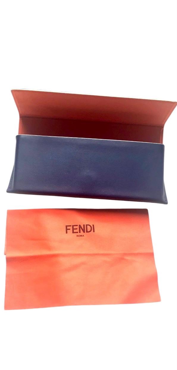 Fendi Orange Rectangular Sunglasses, case and cloth included Fendi First Crystal rectangular sunglasses in orange - Fendi  main image 2