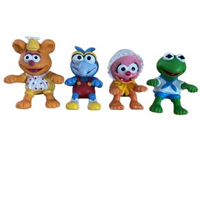 Muppet Babies Kermit The Frog /Gonzo/Fozzie Bear/Baby Animal SesameStreet Lot 4 Vintage Figure McDonald’s Happy Meal Toys