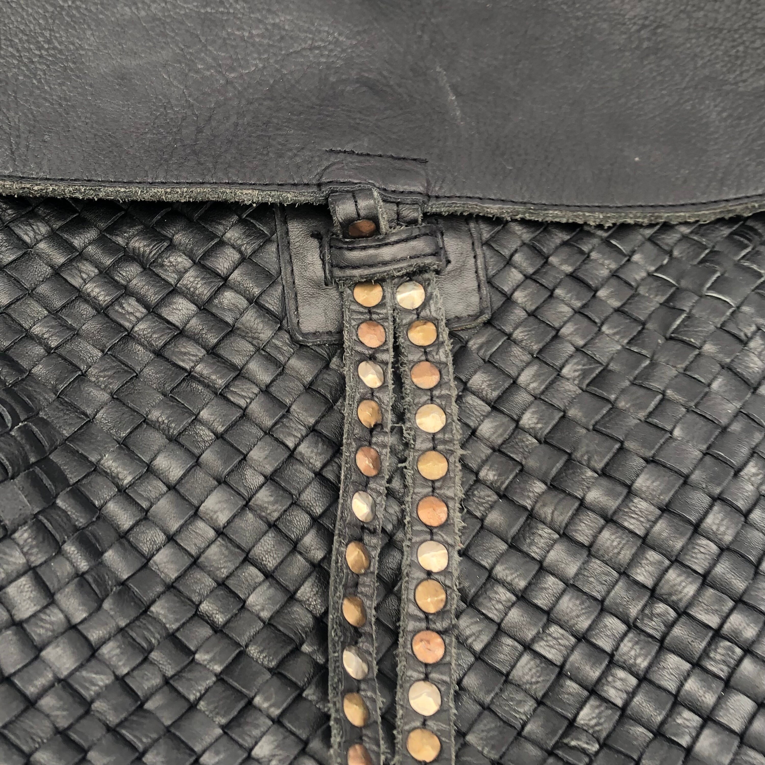 Viola Castellani Milano ~ Vintage Large Black Leather 