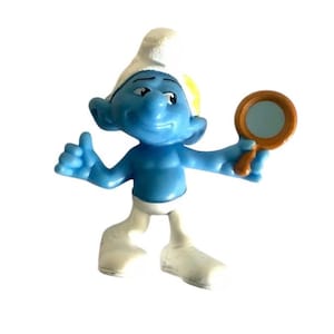 Vintage Smurfs Vanity With  Mirror Peyo McDonald’s Happy Meal Toy