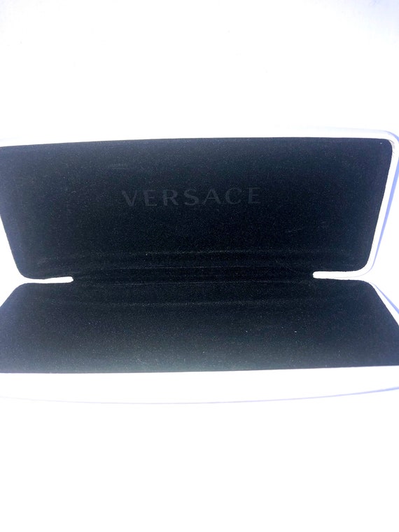 Vintage Versace Hard Clamshell Case White Leather… - image 3