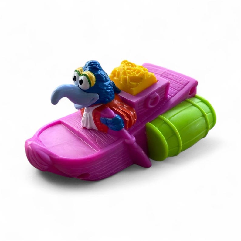 Sesame Street Muppet Treasure Island Gonzo in Boat Vintage Toy Mcdonald ...