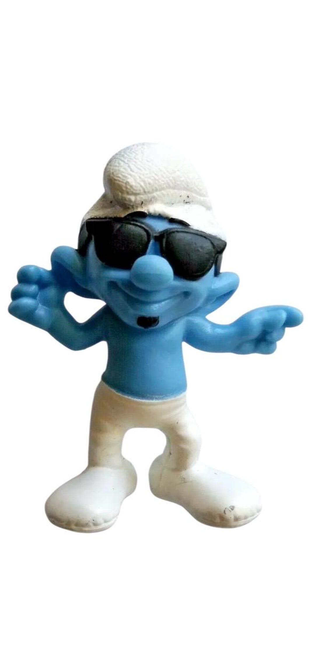 Smooth Smurf With Sunglasses Collectible Figurine Mcdonalds Happy