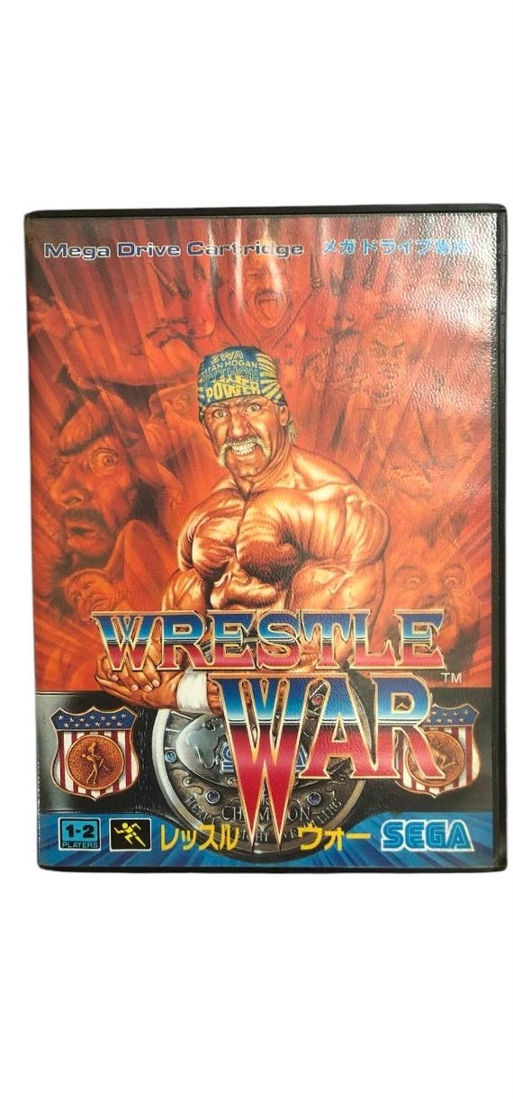 Vintage Sega “wrestle War” Hulk Hogan SWA, Mega Drive Cartridge, G
