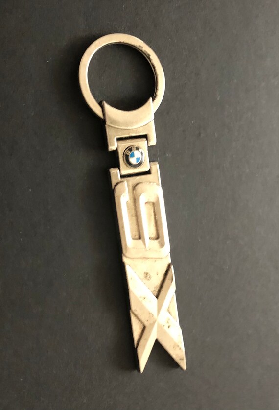 Vintage BMW X6 Chrome Car Keychain Gem