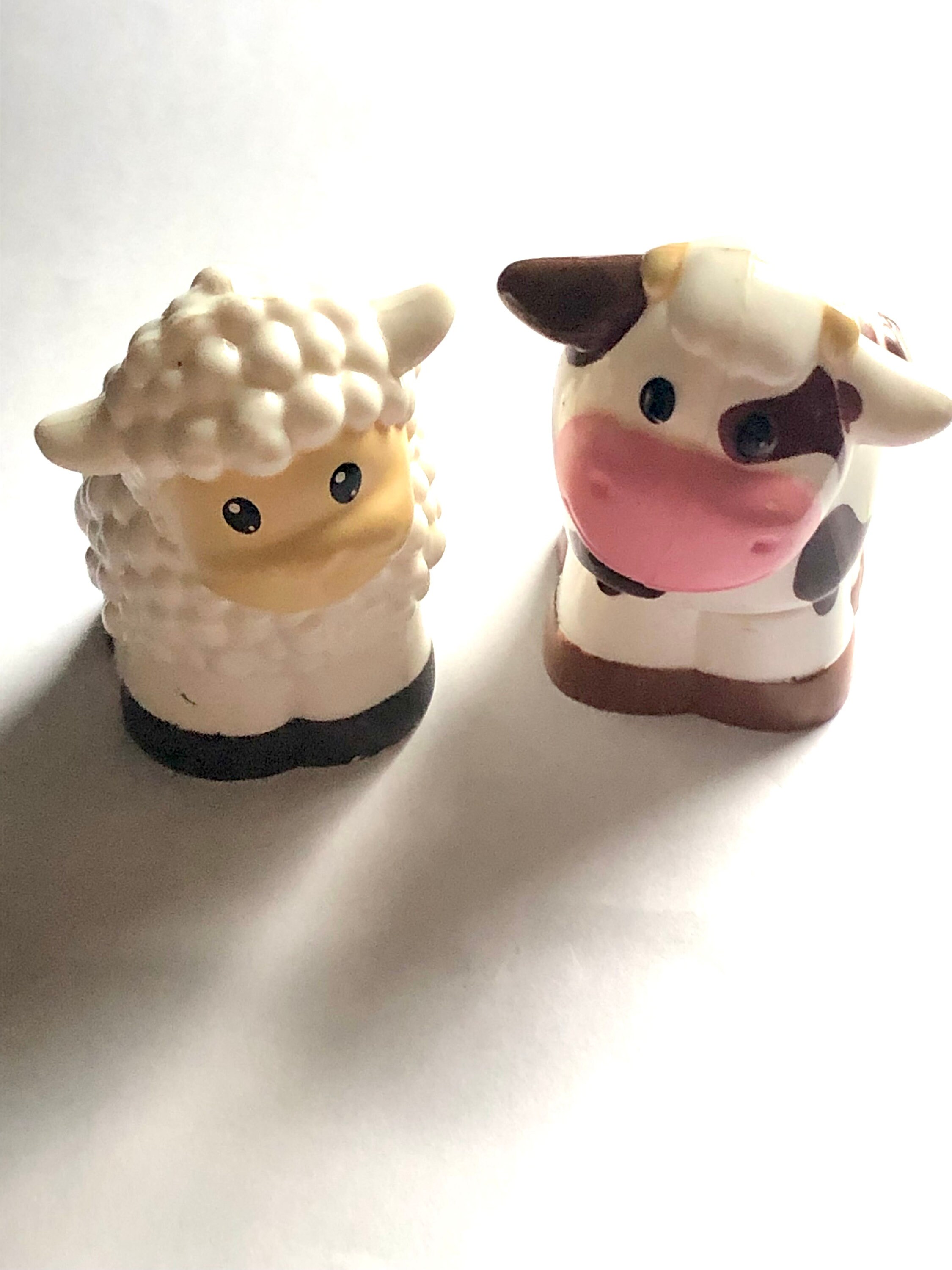Vintage Mega Bloks Farm Animals Cow and Sheep