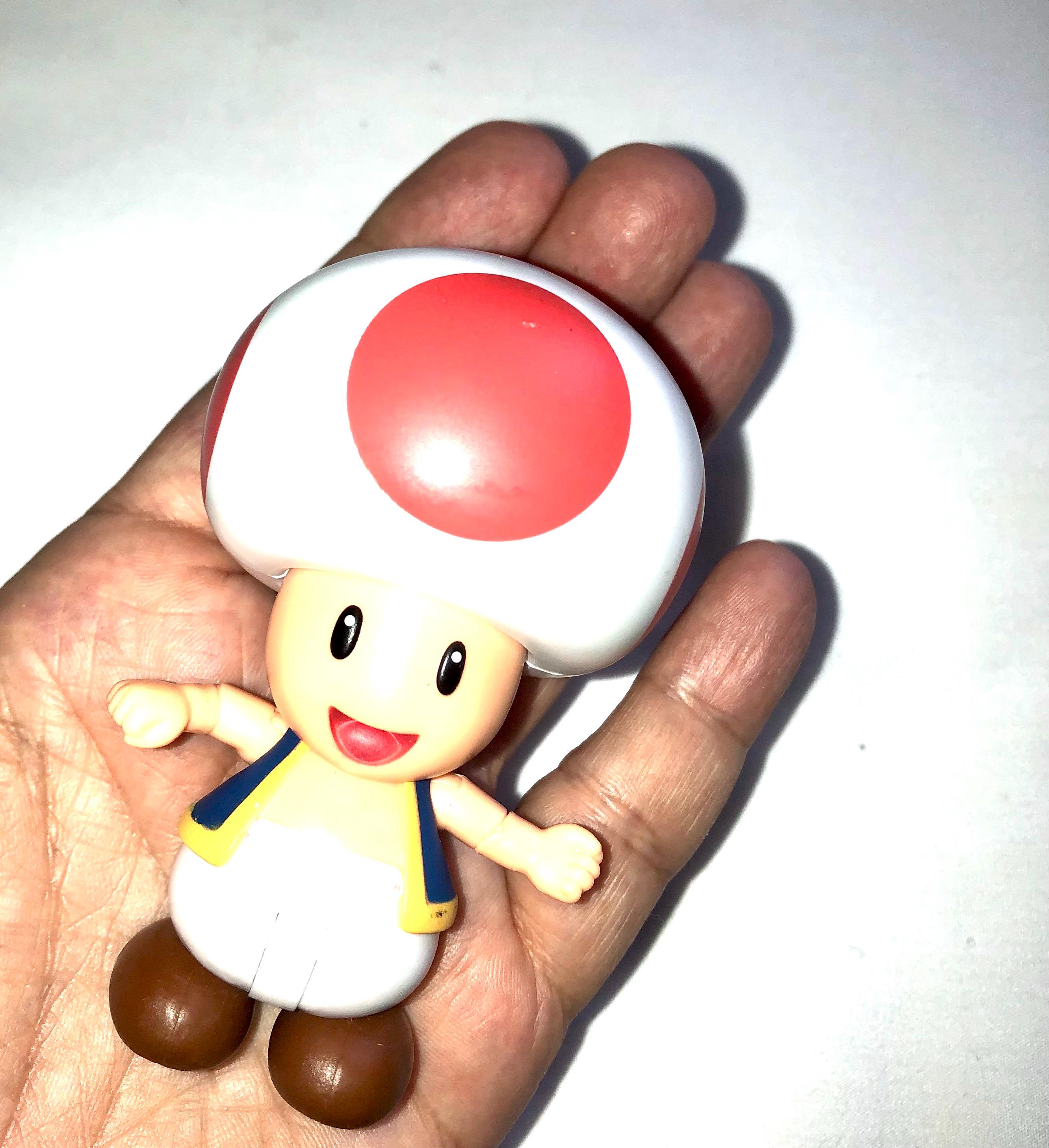 Figurine Mario Kart SNES Bandai 1992 - Toad/Kinopio Première édition - Avec Kart