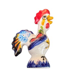 Vintage Portugal Folk Art Ceramic Rooster  of Barcelos, Hand painted Rooster, Folk Art