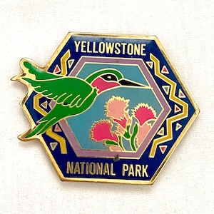 Yellowstone Nationalpark Emaille Kühlschrankmagnet von Pinnacle Designs Vintage Kühlschrankmagnet