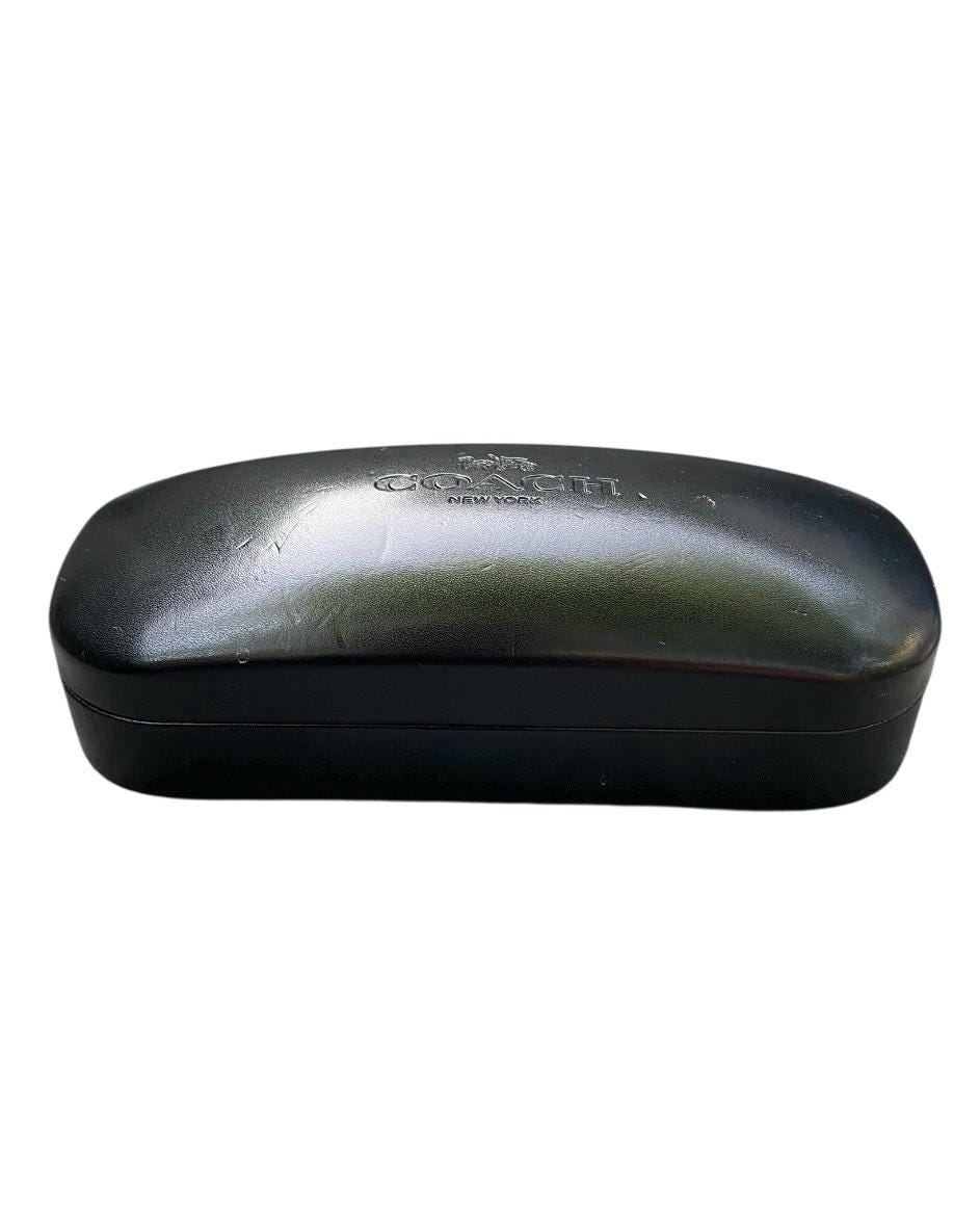 Vintage Coach Black Soft Leather Eye Sun Glass Case Coach Black Hard Shell Sunglasses Case – Classic Logo, Faux  main image 2