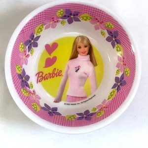 Vintage Barbie Mattel Melamine Plastic Bowl Barbie Doll Pink