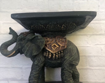 Bombay Boho Style Elephant Cast Metal Candle Holder