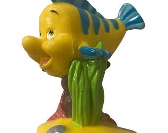 Disney The Little Mermaid Flounder PVC Figure 2” Vintage Toy/Cake Topper