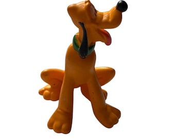 Disney Mickey Mouse and Friends Pluto PVC Vintage Toy, Cake Topper Figure