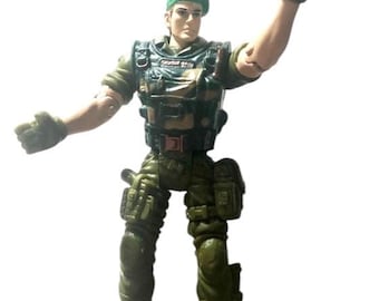 Vintage Chap Mei Soldat Kraft III Green Beret mit grünem Outfit 4 "Action-Figur