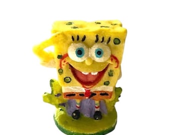 Sponge Bob Square Pants  Mini Figure Nickelodeon Viacom 1.75” Vintage Toy , Cake Topper
