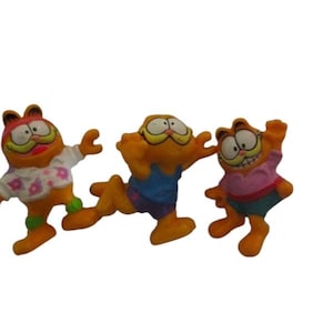 Garfield 3 Figures Vintage Happy Meal Toy