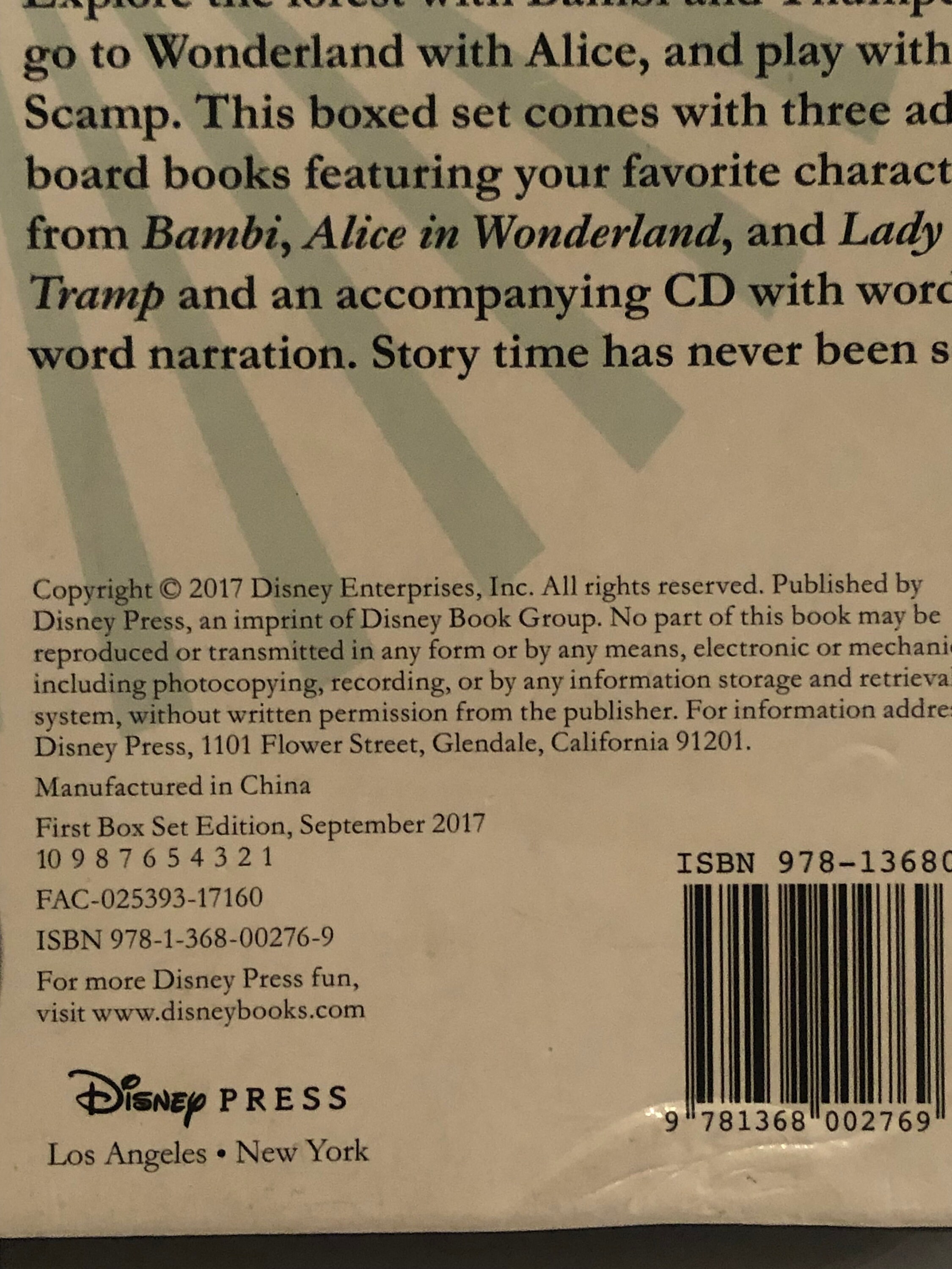 Disney Classics Board 3 Book and CD Treasury Box - Etsy