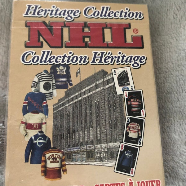 Vintage Heritage Sports NHL Hockey Playing Cards Bicycle Deck, Sealed