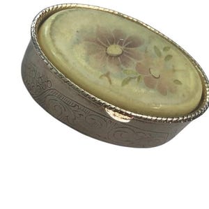 Vintage Floral Japan Trinket Pill Box