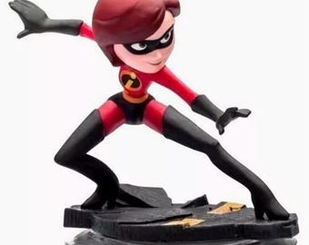 Figura da Sra. Incrível de "Os Incríveis" da Disney Infinity, figura vintage do videogame Infinity.