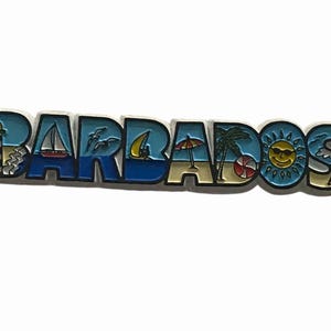 Barbados - Flag - Resin fridge magnet
