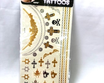 10 Metallic Flash Tattoos – Wasserdichte Temporäre Tätowierungen In Gold & Silber – Für Partys & Festivals