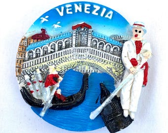 Italien Venedig Venezia Gondel Kühlschrankmagnet Reise Andenken, Vintage Kühlschrankmagnet