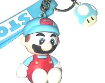 Mario Bros. Mario Pendant Rubber Keychain